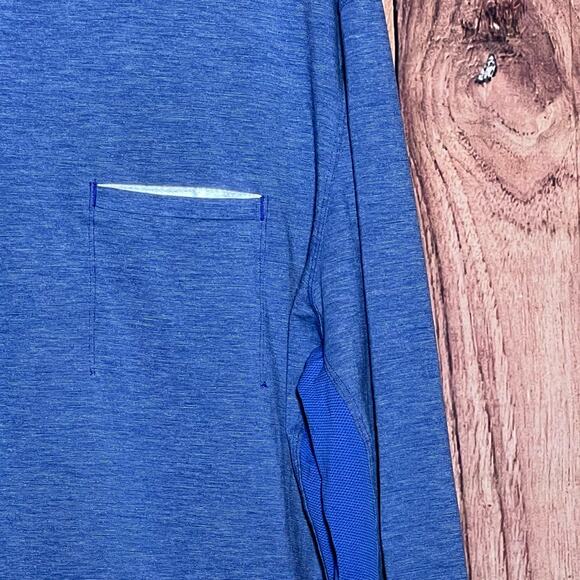 Lululemon Technical Long Sleeve Pocket Crew Neck Tee Blue Mens Size XXL Techwear - Picture 3 of 7